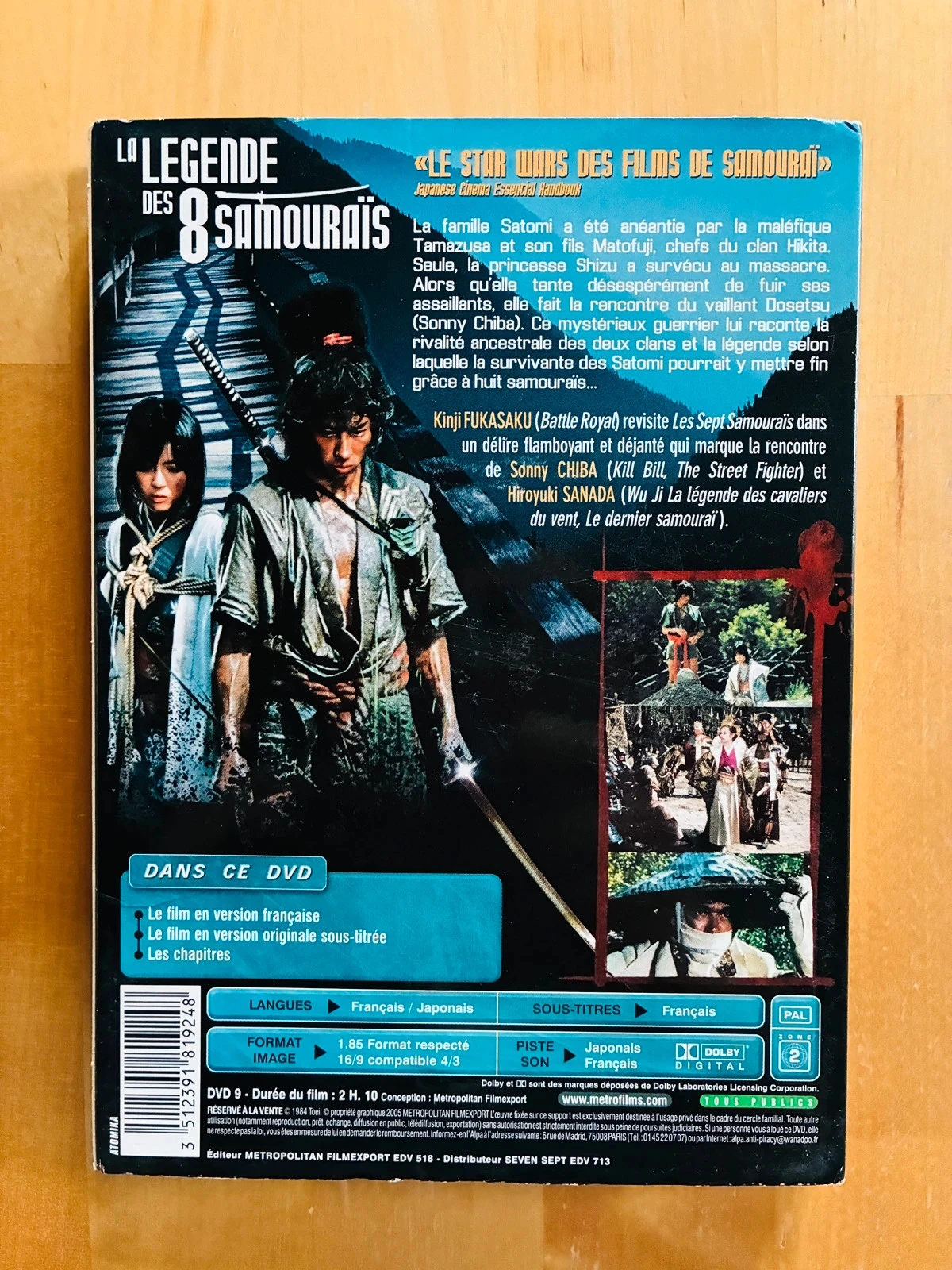 DVD La leyenda de los 8 samuráis Sonny Chiba. – photo 2